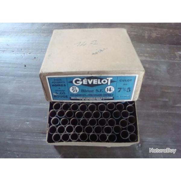 Bote de 100 douilles cartons de calibre 14 mm GEVELOT (2)