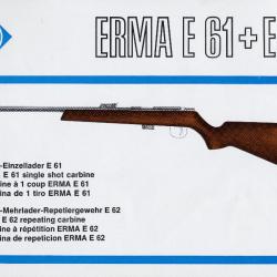ERMA E61 + E62 MODE D'EMPLOI