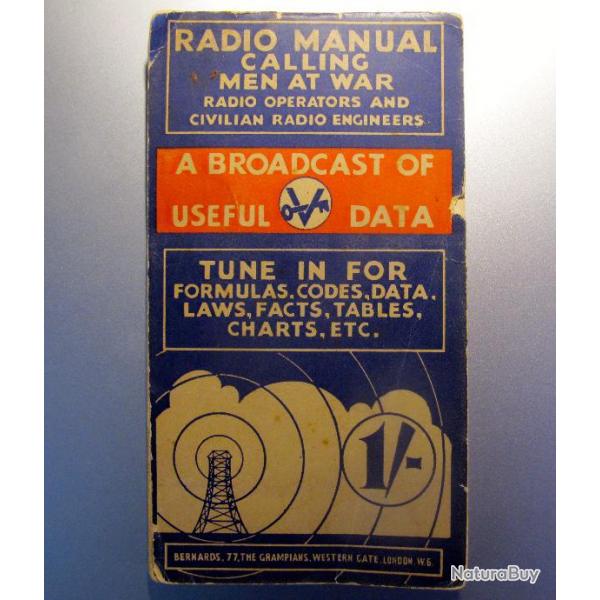 Radio Manual Calling Men at War London 1944 Collector