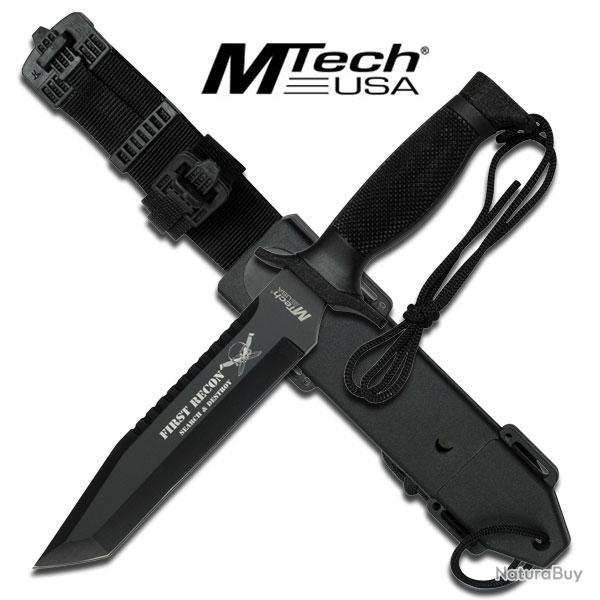 Couteau de Survie Tactical "First Recon" Marque MTECH Acier 440 MT676TB