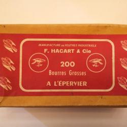 Boîte de 200 bourres neuve F. Hacart & Cie cal. 12mm
