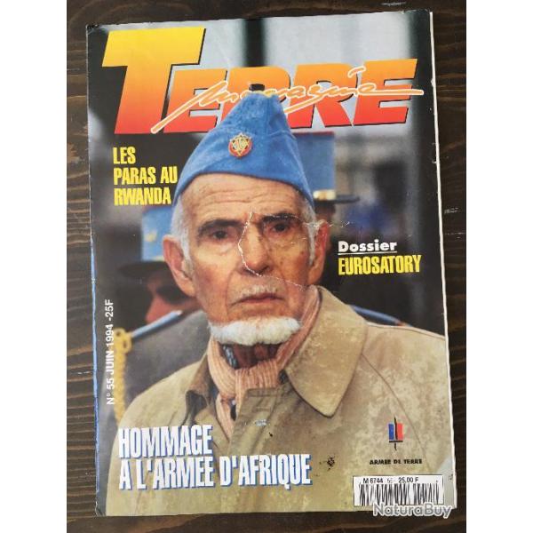 REVUE TERRE MAGAZINE N55 PARAS AU RWANDA/ HOMMAGE A L'ARMEE D'AFRIQUE