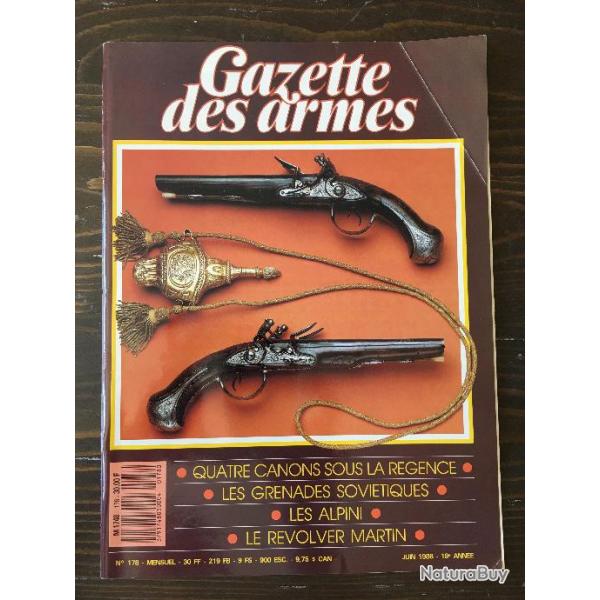 GAZETTE DES ARMES N178 GRENADES SOVIETIQUES/ REVOLVER MARTIN/ LES ALPINI/ SABRE GLAIVE FRANCAIS