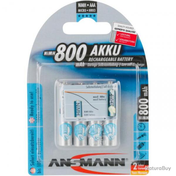Accu NiMH Akku AAA/Micro 800mAh maxE, 4 pices