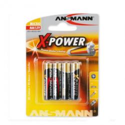 Piles Alkaline X-Power Micro AAA, pack de 4