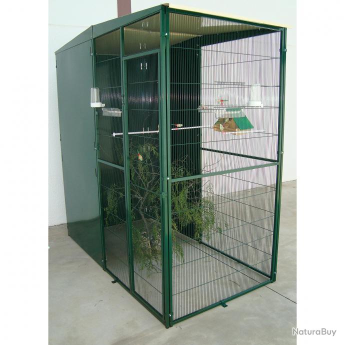 Volière de jardin 2x1x2m cage oiseau perruche voliere inseparable voliere  canari cielterre-commerce