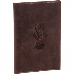 Etui en cuir pour permis de chasser (Modèle: Chevreuil)
