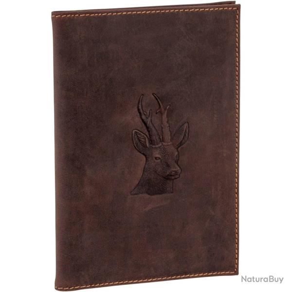 Etui en cuir pour permis de chasser (Modle: Chevreuil)