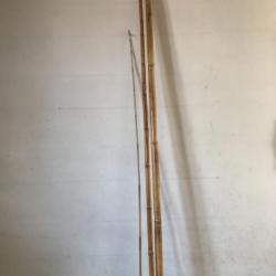 1 canne en bambou clair 3,50  m. Occasion.peche ancien Collection. décoration