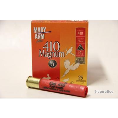 25 Cartouches calibre 410 Magnum Mary Arm Plombs N°6 ...
