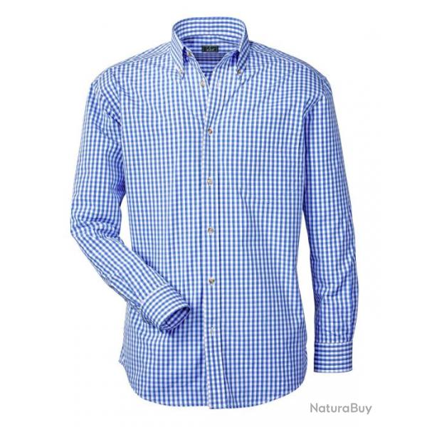 Chemise  carreaux bleu/blanc (Couleur: Bleu/Blanc, Taille: XXL)