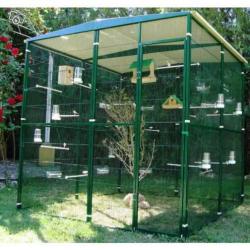 Voliere 4m² voliere jardin 2m x 2m x2m XXL exterieur cage oiseau canari perruche cielterre-commerce