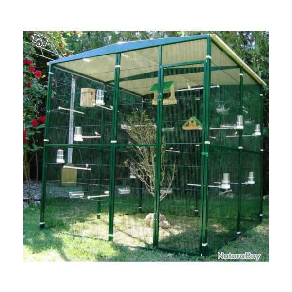 Voliere 4m voliere jardin 2m x 2m x2m XXL exterieur cage oiseau canari perruche cielterre-commerce