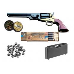 PACK PIETTA 1851 NAVY CONFEDERATE CAL.44 + MALETTE + 100 BALLES + 48 RECHARGES + 250 AMORCES - CFT44
