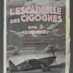 Aviation. l'escadrille des cigognes . spa 3 ,1939- 1940 capitaine williame
