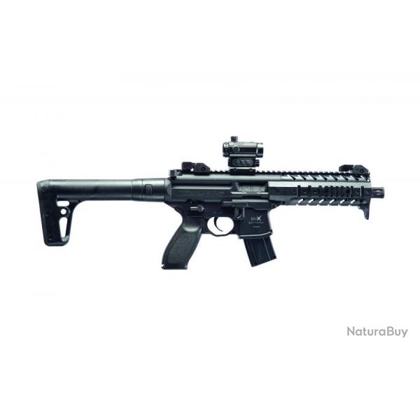CARABINE SIG SAUER MPX CO2 4.5MM PLOMBS +POINT ROOUGE SIG 20R  NOIR