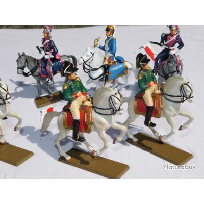 LOT Figurines Starlux – Indiens Et Cheval, Soldats Plastique Peints, époque Contemporaine