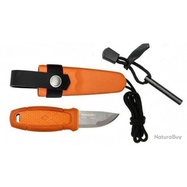 Eldris neck knife kit Morakniv burnt orange
