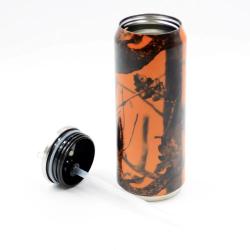 Canette Isotherme 500ml camouflage orange Ø 7cm H19 cm