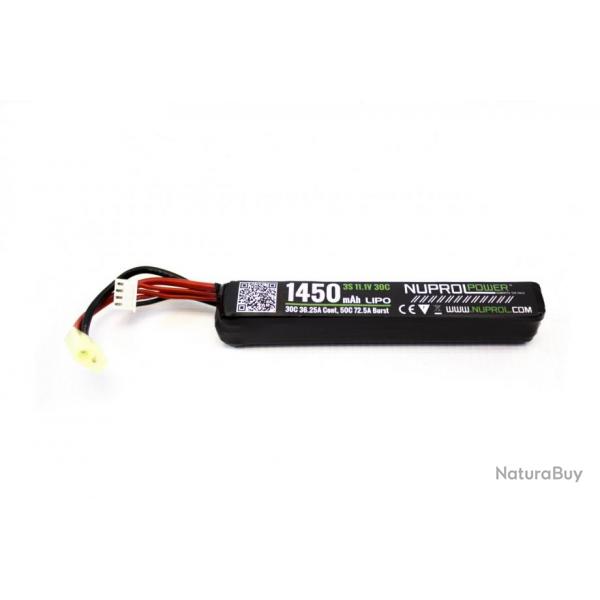 Batterie LiPo stick 11,1 v/1450 mAh 30C 1450 mAh 30C - Connecteurs Mini Tamiya-A63243
