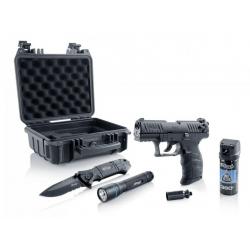 Pack pistolet 9 mm à blanc Walther P22Q R2D-kit Kit complet auto-défense Walther R2D-kit-AB102