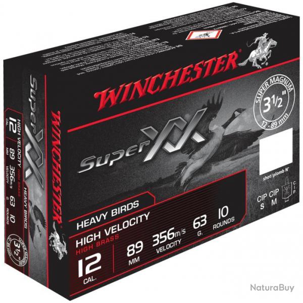 Cartouches Winchester Super XX Magnum Cal. 12 89 XX Magnum Cal.12 89. culot de 20. 63 gr MW1300