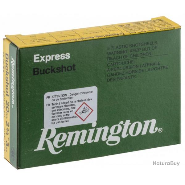 Cartouches Remington chevrotines - Cal. 20/70 Remington Chevrotines cal 20-70, 20 gr-RMT120