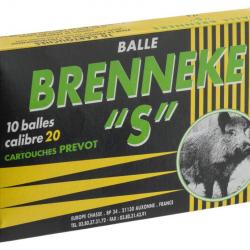 Cartouches Prevot à balle Brenneke-S - Cal. 20 BRENNEKE S Cal.20-76-MP521