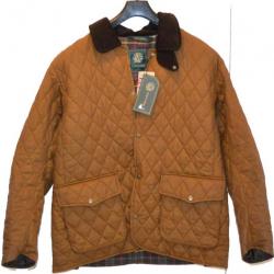 VESTE Taille L MATELASSEE HUILEE CAMEL STAND