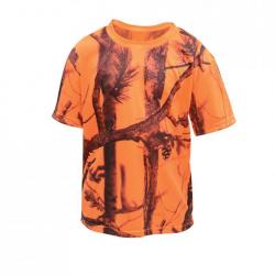T shirt enfant Percussion Orange camo Taille 06