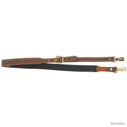 Bretelle Cuir réglable de 90 à 95 cm Avec Renfort Épaule Mousqueton