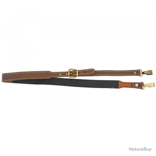 Bretelle Cuir rglable de 90  95 cm Avec Renfort paule Mousqueton