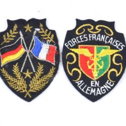Patch fantaisie Armée Française années 1970 - 1980. Forces Françaises en Allemagne et entente F.A.