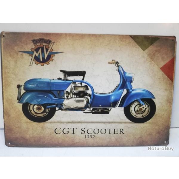 Rare plaque tle 20X30 MV AGUSTA CGT SCOOTER 1952 moto vintage style email