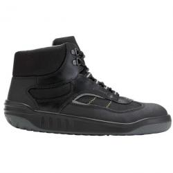 Collection de sneakers de sécurité mixte en cuir S1 ou S1P Parade Protection Noir JOGO