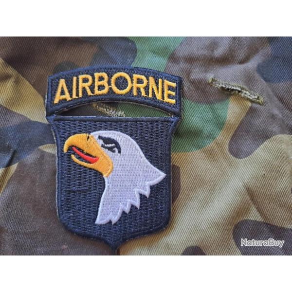 WWII Patch insigne 101 st AIRBORNE US NORMANDIE 1944 paratrooper pathfinder USA