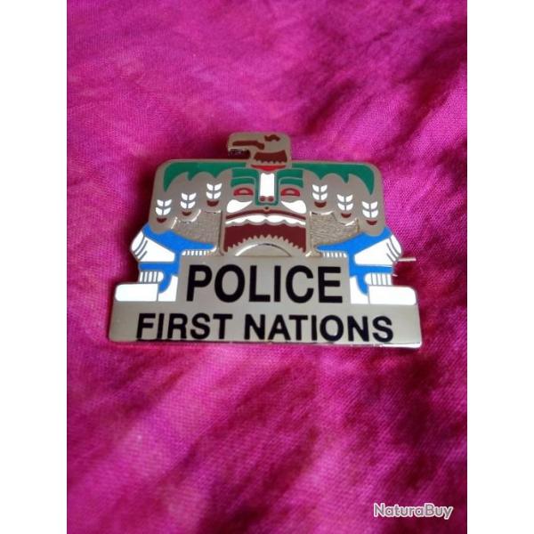 BADGE POLICE AMRINDIENNES CANADA