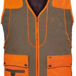 Gilet de chasse sans manches Tabac Orange Cévrus Club Interchasse