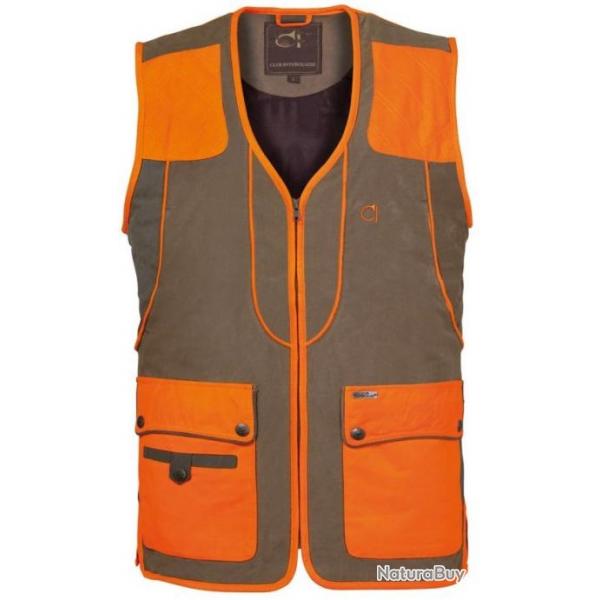 Gilet de chasse sans manches Tabac Orange Cvrus Club Interchasse