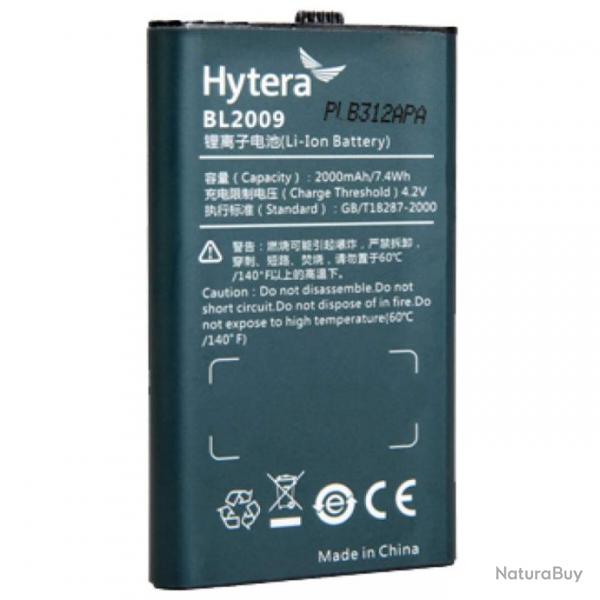 Batterie Li-Ion 2000 mAh pour Hytera PD3xx