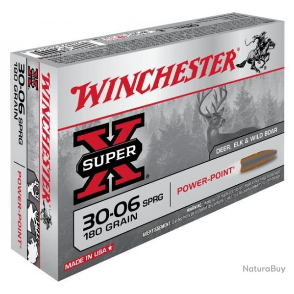 Munitions Winchester Power Point 30-06 180gr 11.66g par 20