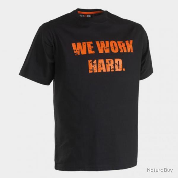 T-shirt homme 100% coton  manches courtes HEROCK Anubis Noir 3XL