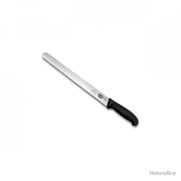 Victorinox - Couteau A Jambon Noir Lame Inox Dente 30Cm - 5.4233.30