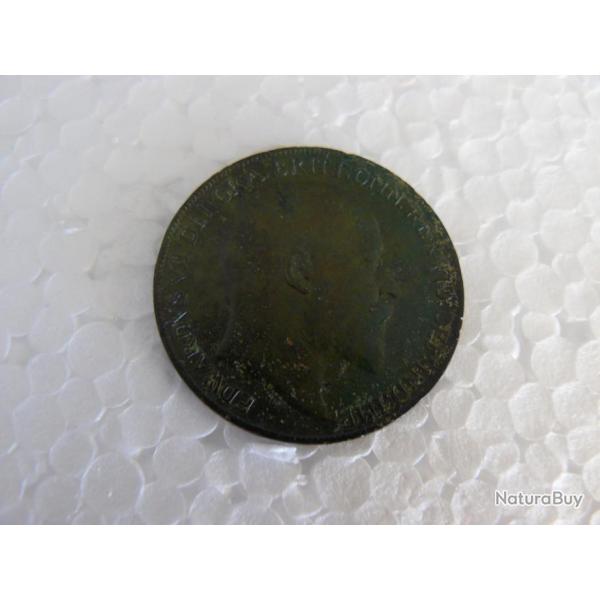 37, 1 pice de monnaie anglaise one penny 1910