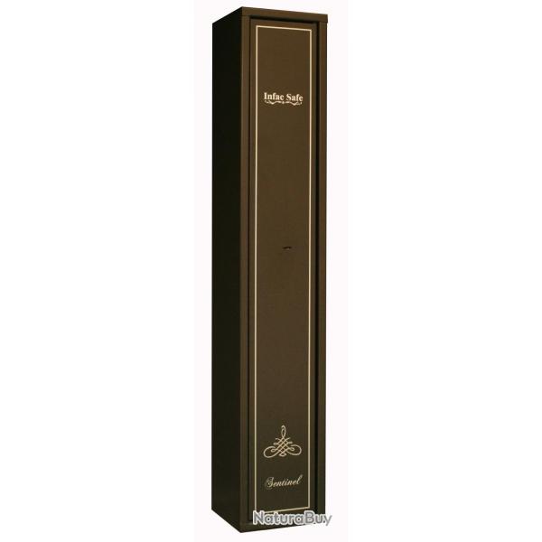 INFAC Armoire Forte Gamme SENTINEL 4 + 1 armes avec tagre avec passage 1 arme longue