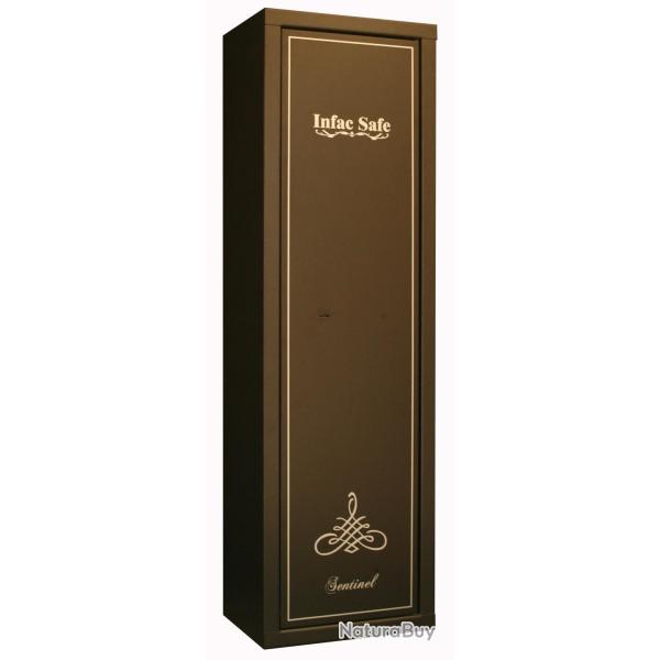 Armoire Forte INFAC Gamme SENTINEL 8 + 2 armes avec lunette + coffre interieur