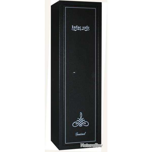 Armoire Forte INFAC Gamme SENTINEL 16 armes avec lunette (2x8) + coffre interieur