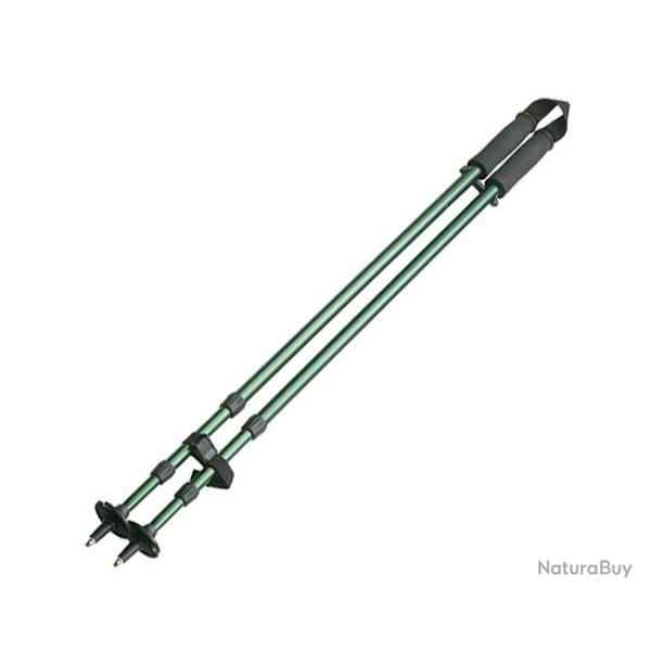 Canne d'approche tlescopique bipode en aluminium