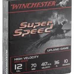 Cartouches WINCHESTER Super Speed Calibre 12 Bourre jupe 36grs