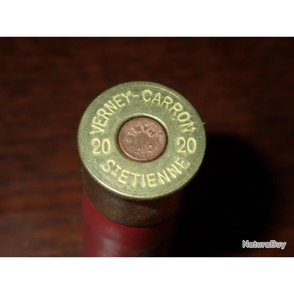 Cartouche pour collection en carton rouge - calibre 20 - Verney Carron - Fulgur - N10